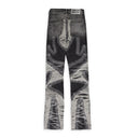 BLACK PATH WIDE-LEG JEANS