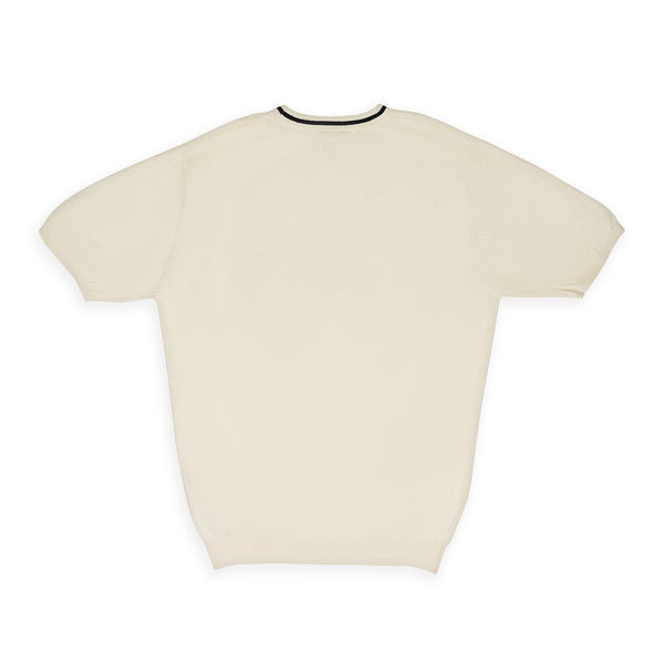 IVORY LOGO KNIT T-SHIRT