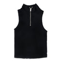 BLACK RIBBED KNIT TURTLENECK SWEATER