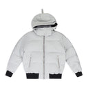 GREY CLOUD BOMBER SHEARLING PUFFER JACKET