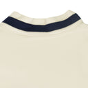 NAVY/CREAM FRONT PRINT RHACER POLO SHIRT