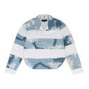 BLUE MERGED RUGBY BUTTON-DOWN SHIRT