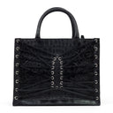 BLACK ARCH TOTE MINI MESSENGER BAG