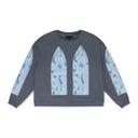 GRAY CAMO GLASS PULLOVER SWEATSHIRT