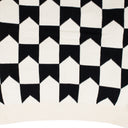 BLACK/CREAM CHEVRON CHECKERED KNIT CARDIGAN