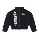 BLACK 2-WAY ZIPPER TRACK JACKET