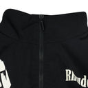 BLACK 2-WAY ZIPPER TRACK JACKET