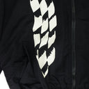 BLACK 2-WAY ZIPPER TRACK JACKET