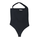BLACK ASYMMETRIC ONE-PIECE SWIMSUIT