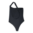 BLACK ASYMMETRIC ONE-PIECE SWIMSUIT