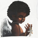 WHITE SACRED BEING PULLOVER HOODIE