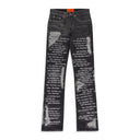 BLACK SCRIPTURE RELAXED-FIT JEANS