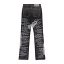 BLACK SCRIPTURE RELAXED-FIT JEANS