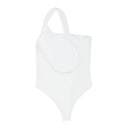 WHITE ASYMMETRIC ONE-PIECE SWIMSUIT