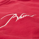 RED QUARTER ZIP SWEATER