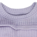 PURPLE ARC WOVEN SWEATER