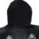 BLACK FLAMES GLASS HOODIE