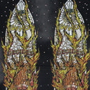 BLACK FLAMES GLASS HOODIE