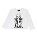 WHITE WINGED GRADIENT LONG SLEEVE T-SHIRT