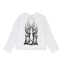 WHITE WINGED GRADIENT LONG SLEEVE T-SHIRT
