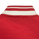 RED SATIN VARSITY JACKET