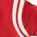 RED SATIN VARSITY JACKET