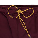 BURGUNDY LOGO EMBROIDERED DRAWSTRING SWEATSHORT