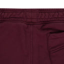 BURGUNDY LOGO EMBROIDERED DRAWSTRING SWEATSHORT