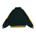 GREEN RAGLAN VARSITY JACKET
