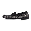 BLACK BANDANA LOAFERS