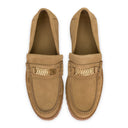 BEIGE LUG LOAFERS