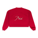 RED SCRIPT LOGO CREWNECK