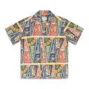 MULTICOLOR COLLEGIATE FLAG SNAP SHIRT