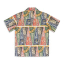 MULTICOLOR COLLEGIATE FLAG SNAP SHIRT