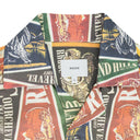 MULTICOLOR COLLEGIATE FLAG SNAP SHIRT