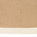 BROWN CONTRAST KNIT BUTTON-UP POLO