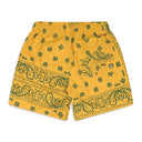 YELLOW BANDANA SWIM SHORTS