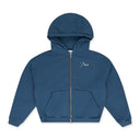 BLUE SCRIPT LOGO ZIP UP HOODIE