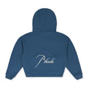 BLUE SCRIPT LOGO ZIP UP HOODIE