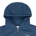 BLUE SCRIPT LOGO ZIP UP HOODIE