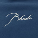 BLUE SCRIPT LOGO ZIP UP HOODIE