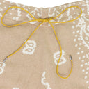 BEIGE BANDANA KNIT SHORTS