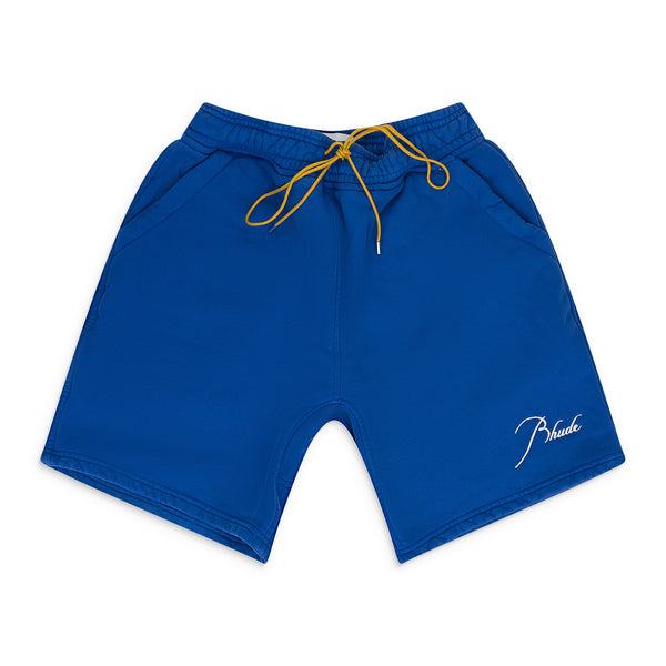 BLUE LOGO EMBROIDERED DRAWSTRING SWEATSHORT