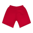 RED LOGO EMBROIDERED DRAWSTRING SWEATSHORT