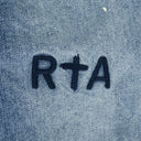 BLUE CLAYTON DISTRESSED PAINT SKINNY JEANS