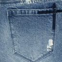 BLUE CLAYTON DISTRESSED PAINT SKINNY JEANS