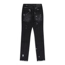 BLACK CLAYTON DISTRESSED PAINT SKINNY JEANS