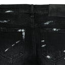 BLACK CLAYTON DISTRESSED PAINT SKINNY JEANS