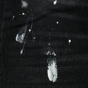 BLACK CLAYTON DISTRESSED PAINT SKINNY JEANS