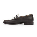 BROWN/WHITE BICOLOR SLIP ON LOAFER